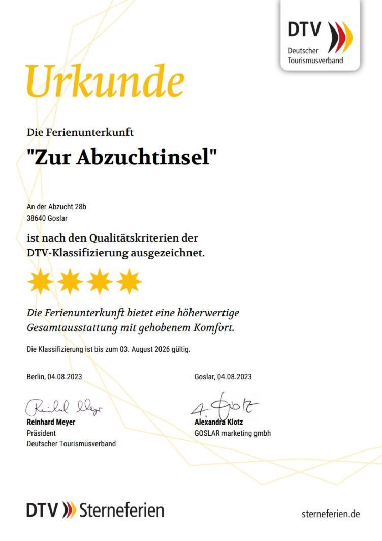 Ferienhaus Zur Abzuchtinsel Goslar Eksteriør bilde